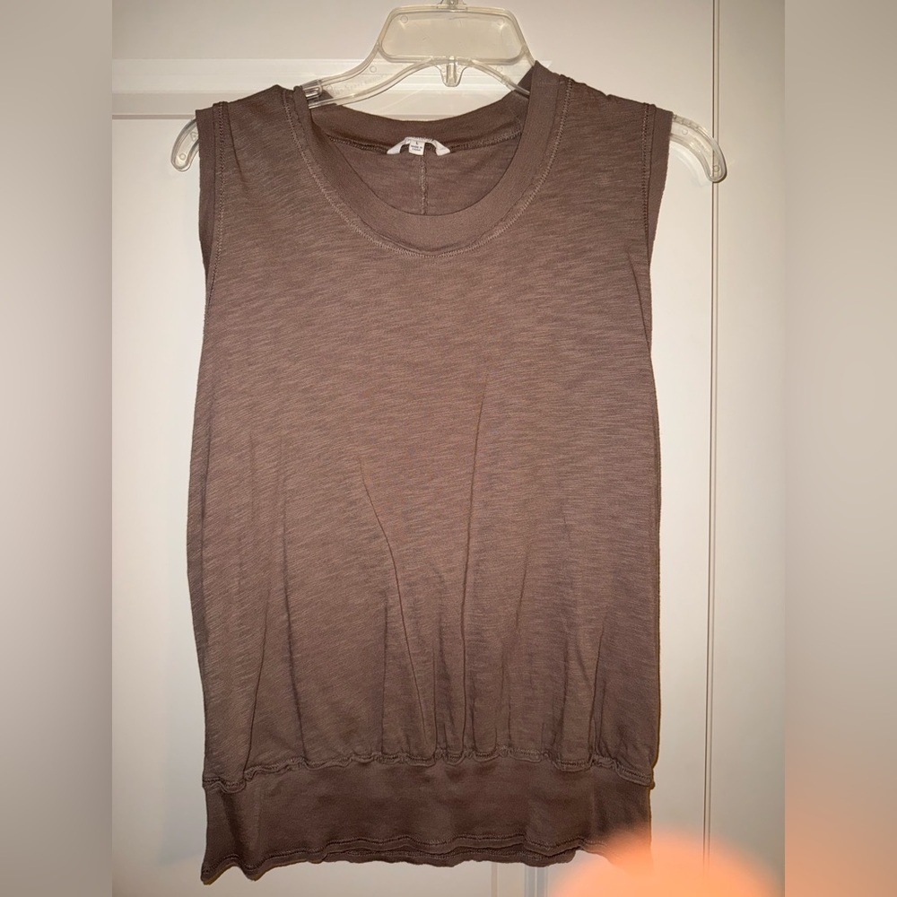 Splendid Sleeveless Tan Muscle Tee